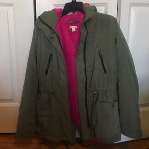 Francesca’s green jacket (fluffy inside)